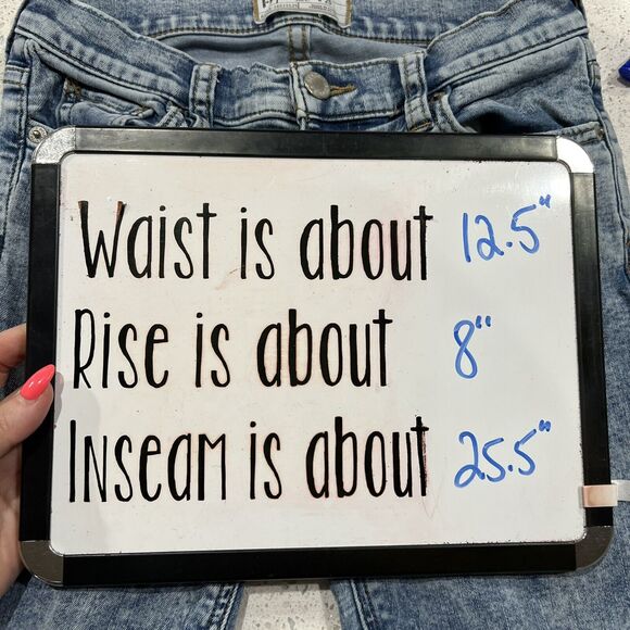 Free People Size 25 Great Heights Frayed Hem Skinny Jeans Distressed Low Rise - Picture 14 of 15